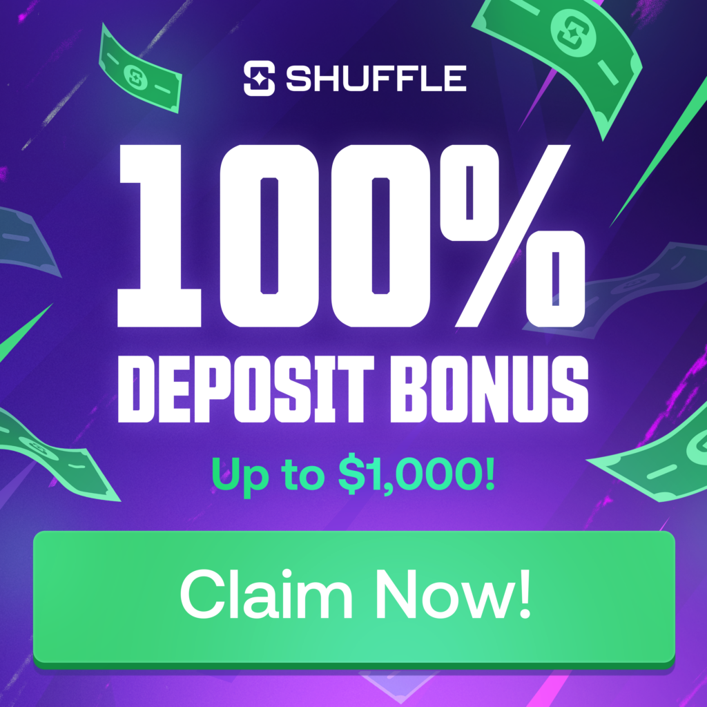 Shuffle Casino Shows the welcome Deposit bonus
