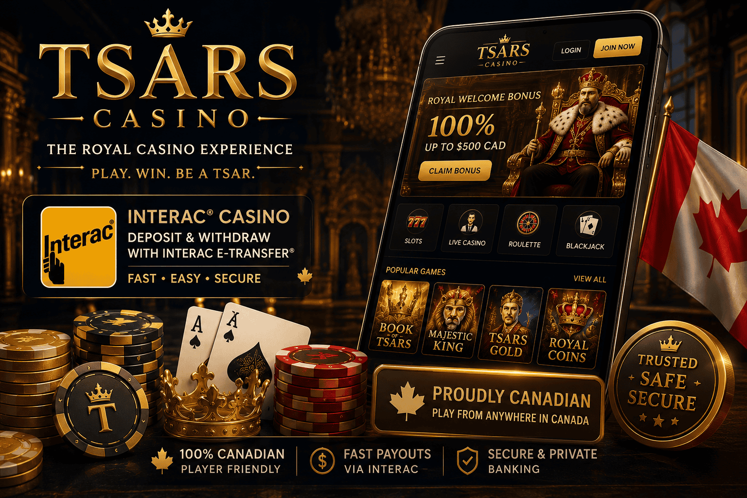 Tsars Casino Canada review